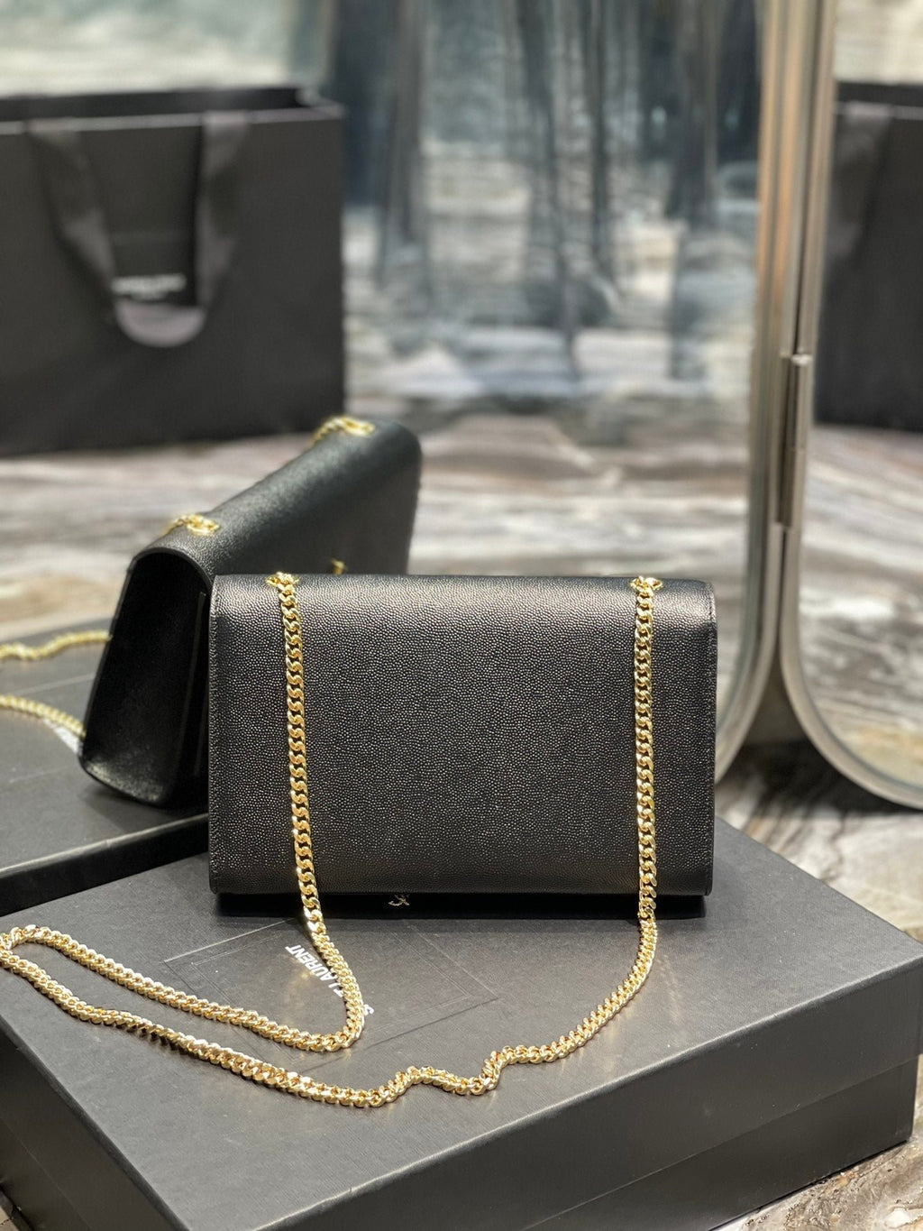 Saint Laurent Kata Medium Chain Bag With Tassel 24cm