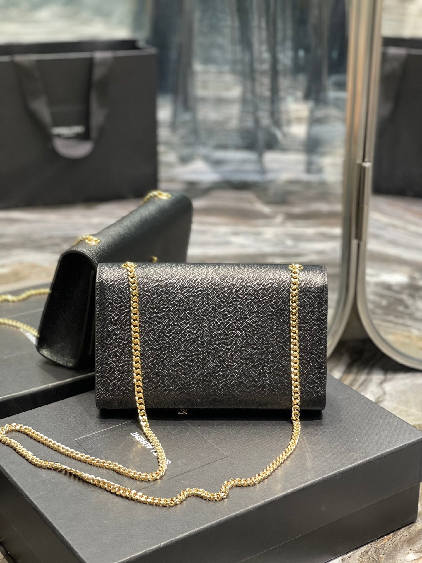Saint Laurent Kata Medium Chain Bag With Tassel 24cm