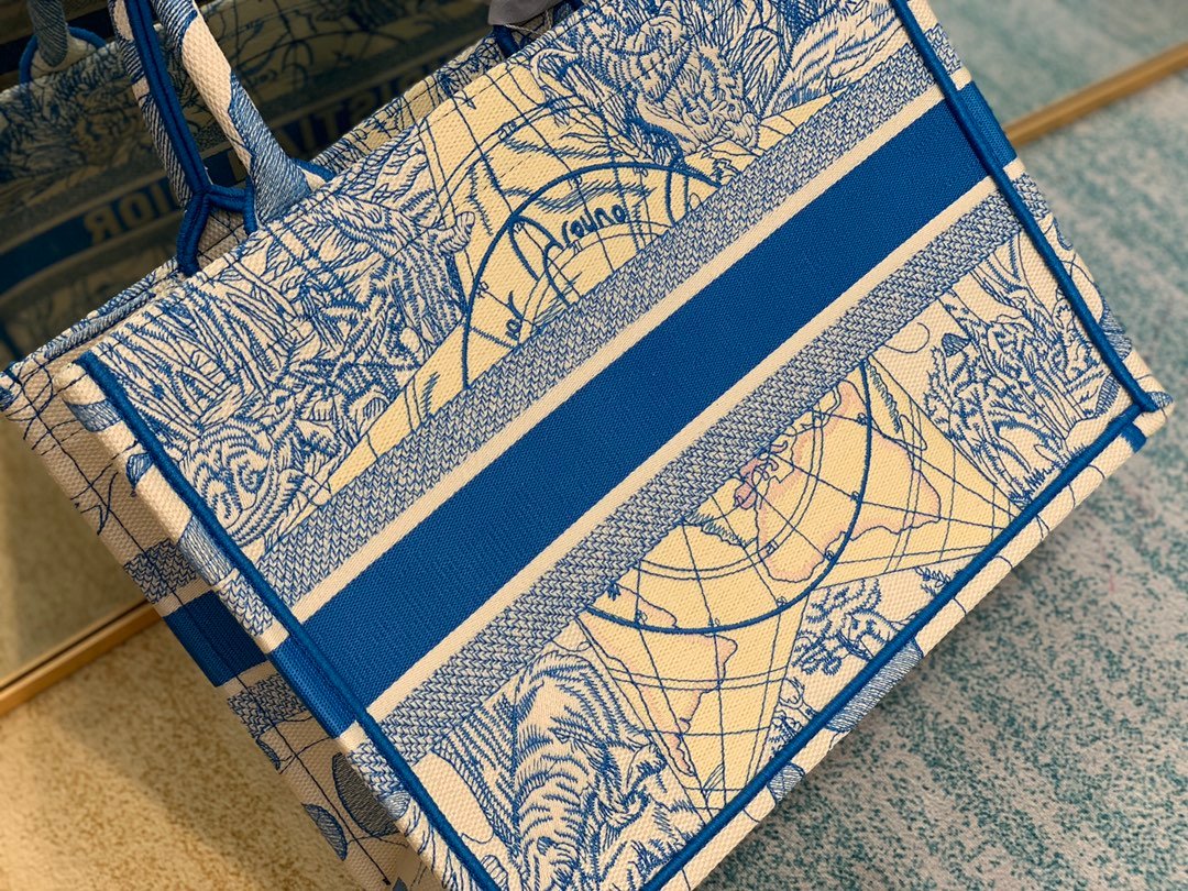 Christian Dior Book Tote 37cm Blue