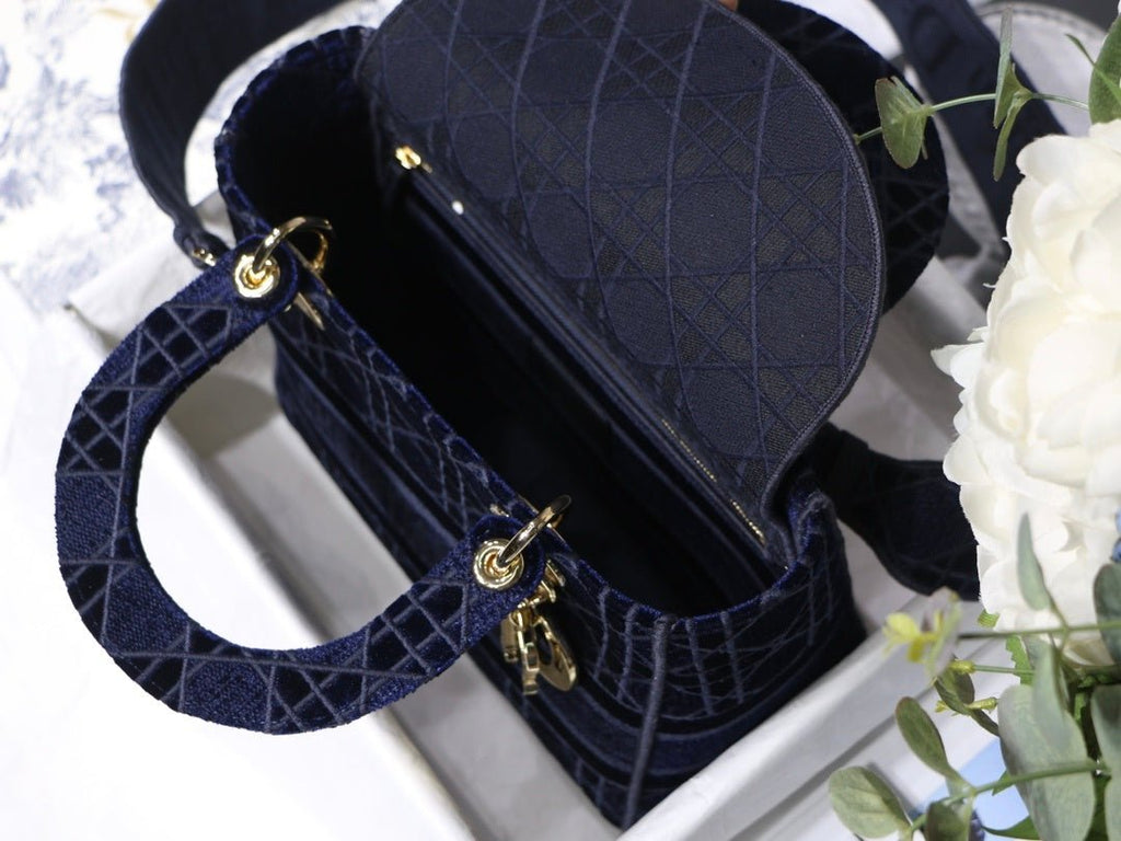 Christian Dior Blue Handle Bag 24cm