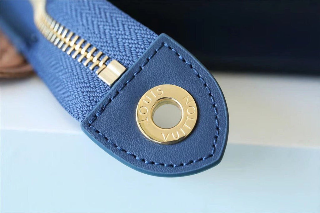 Louis Vuitton Pochette Voyage MM Monogram Drip Blue By Nigo For Pre-Spring, Men’s Travel Accessories 27cm LV M45961