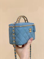Chanel Small Vanity Bag 17cm Blue