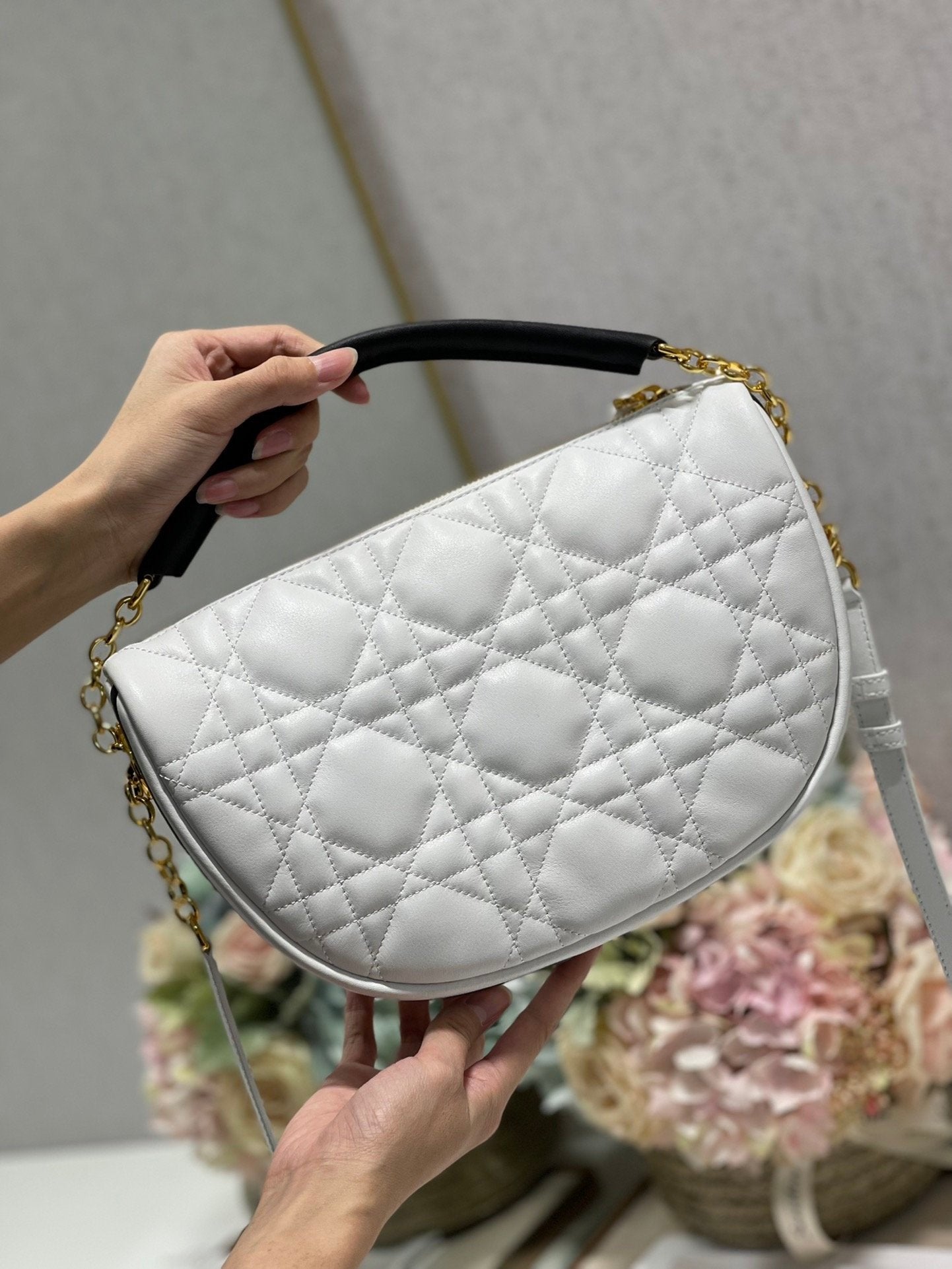 Christian Dior Small Vibe Hobo Bag 29cm White