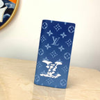 Louis Vuitton Monogram Brazza Wallet 19cm Blue