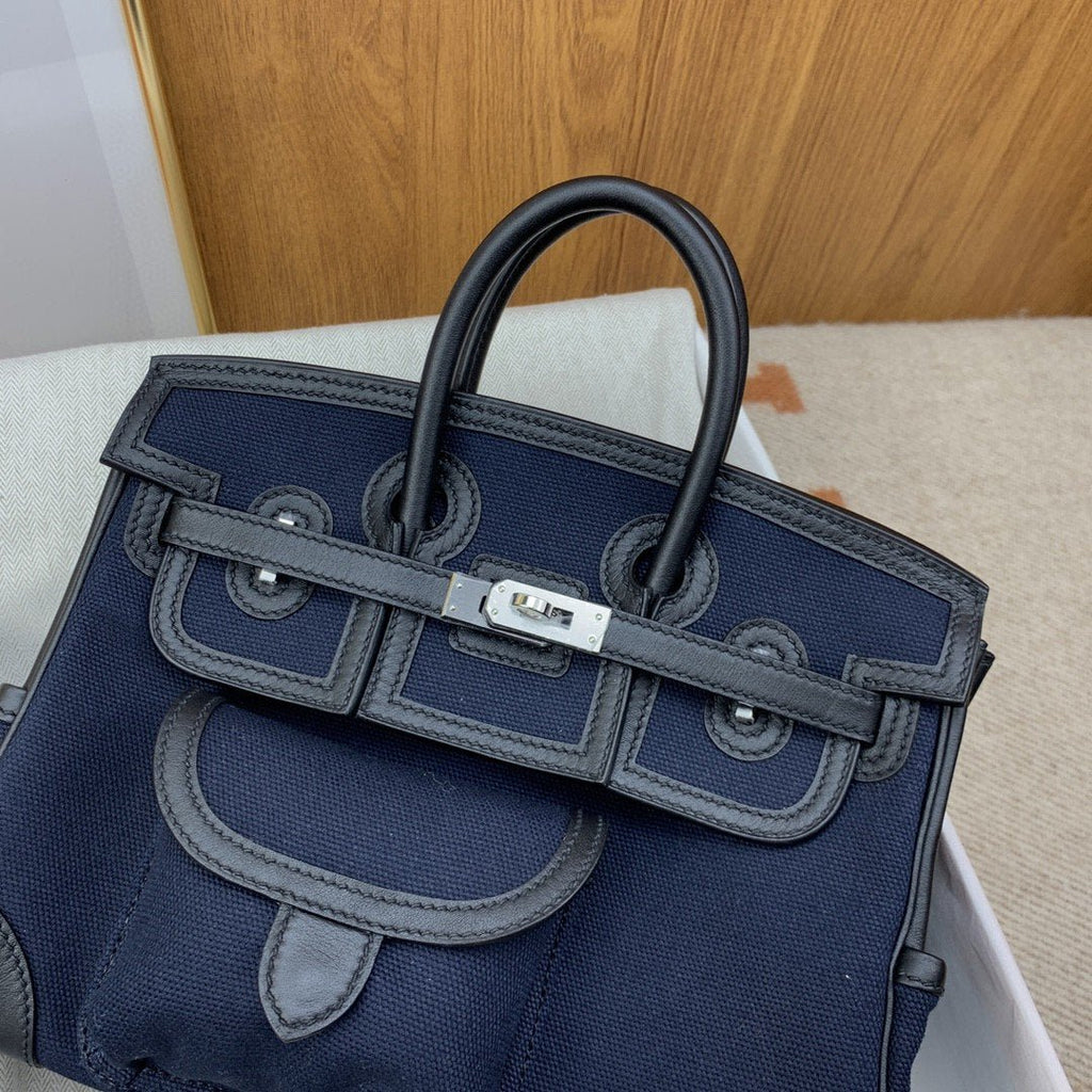Hermes Birkin Cargo 25 Dark Blue, SIlver Toned Hardware Bag For Women, Women’s Handbags, Shoulder Bags 9.8in/25cm