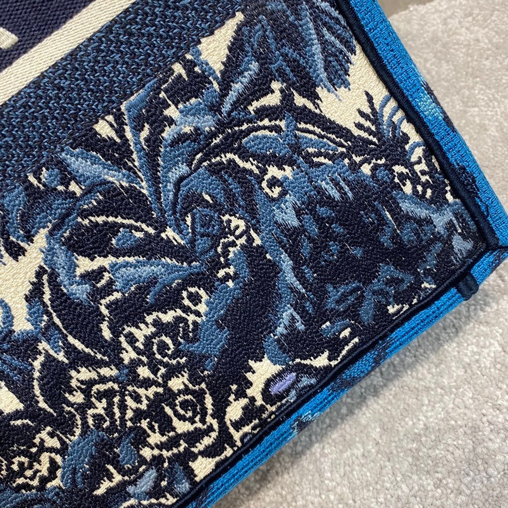 Christian Dior Book Tote Blue Bag 42cm