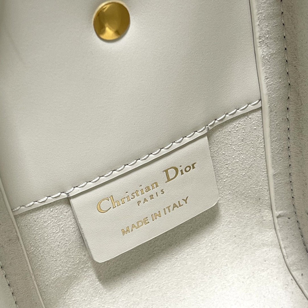 Christian Dior D-Bubble Bucket Bag 24cm White