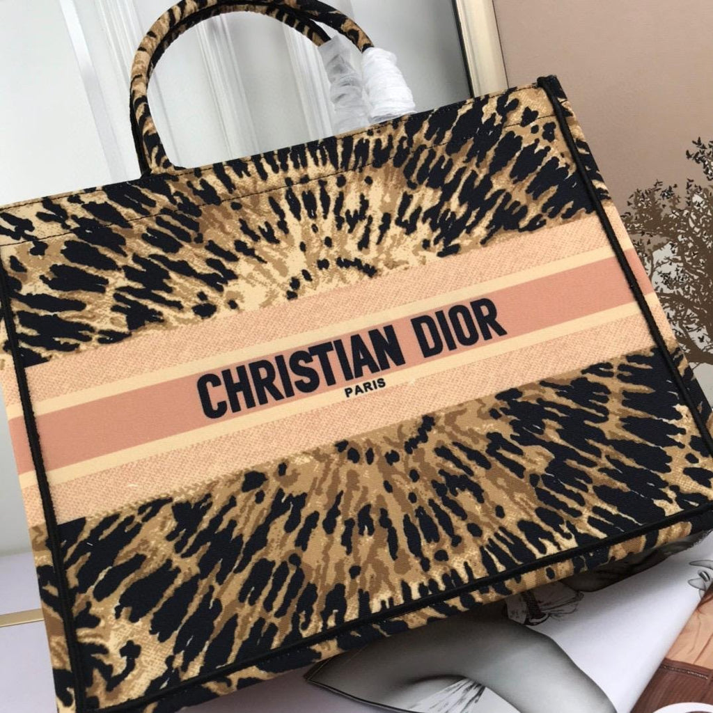 Dior book tote with dioramour graffitiLatte Multicolor Dioramour Graffiti Embroidery