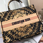 Dior book tote with dioramour graffitiLatte Multicolor Dioramour Graffiti Embroidery