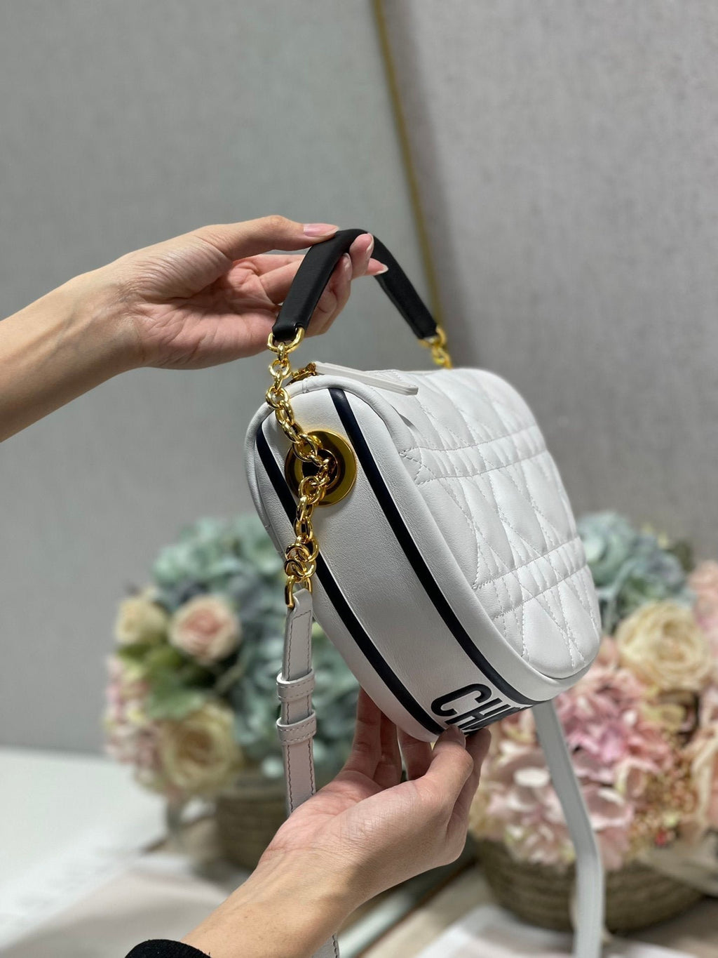 Christian Dior Small Vibe Hobo Bag 29cm White
