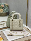 Christian Dior Lady Dior Bag 17cm Beige