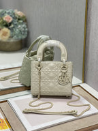 Christian Dior Lady Dior Bag 17cm Beige