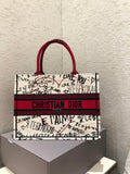 Christian Dior Red Mini Book Tote 36cm
