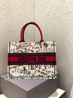 Christian Dior Red Mini Book Tote 36cm