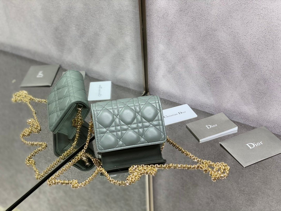 Christian Dior Grey Crossbody Bag 14cm