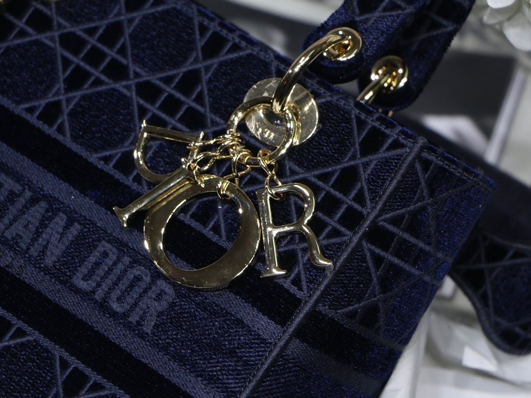 Christian Dior Blue Handle Bag 24cm