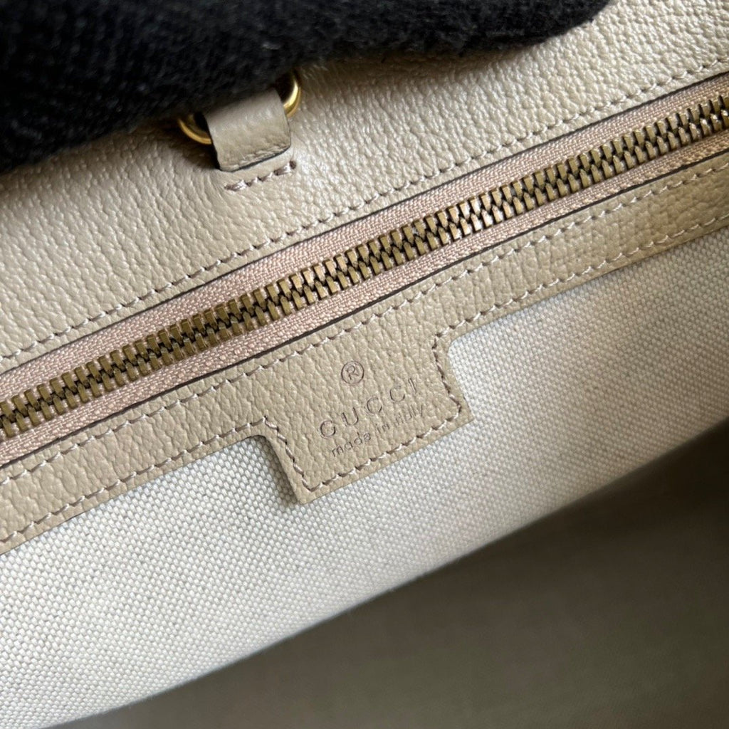 Gucci Small Tote Bag With Interlocking G Beige For Women, Women’s Bags 12.2in/31cm