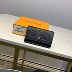 Louis Vuitton Monogram Wallet 10cm Black