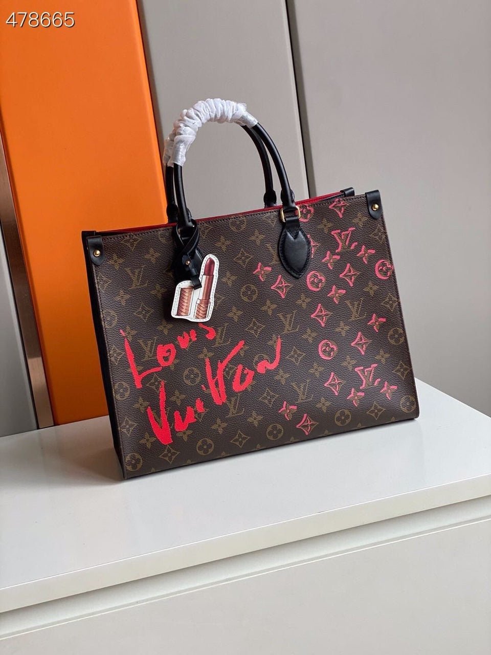 Louis Vuitton x Urs Fischer OnTheGo Bag 34cm Monogram Canvas Spring/Summer Collection M45119 Brown