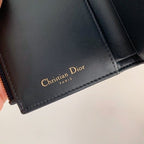 Christian Dior Saddle Blue Flap Card Holder 11cm