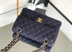 Chanel Classic Flapbag Gold Hardware 26cm Dark Blue