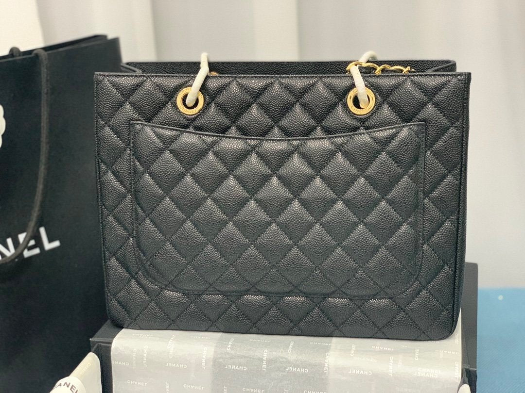 Chanel Tote Bag Spring Collection Gold Hardware 33cm Black