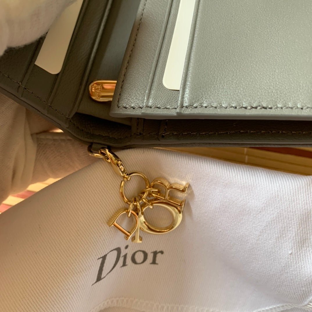 Mini Lady Dior Black Wallet 11cm
