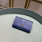 Louis Vuitton Monogram Wallet 10cm Blue