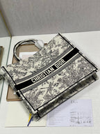 Christina Dior Book Tote Bag 41 cm Black/Beige
