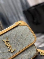 Saint Laurent Niki Medium Chain Bag In Canvas For Women 28cm YSL