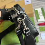 Gucci Shoulder Bag With Interlocking G Black GG Supreme Canvas For Women 9.6in/24.5cm