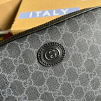 Gucci Shoulder Bag With Interlocking G Black GG Supreme Canvas For Women 9.6in/24.5cm