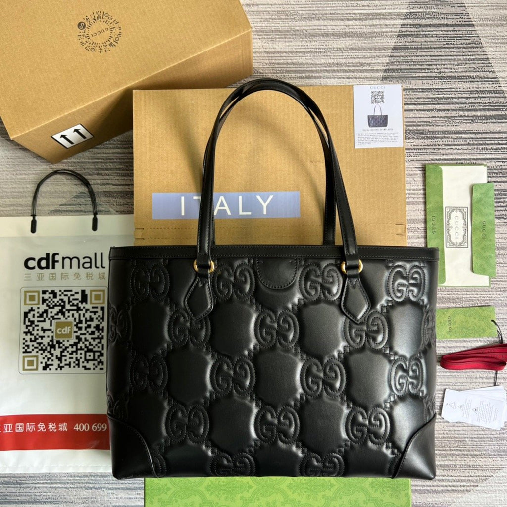 Gucci GG Medium Tote Black For Women, Women’s Bags 15in/38cm