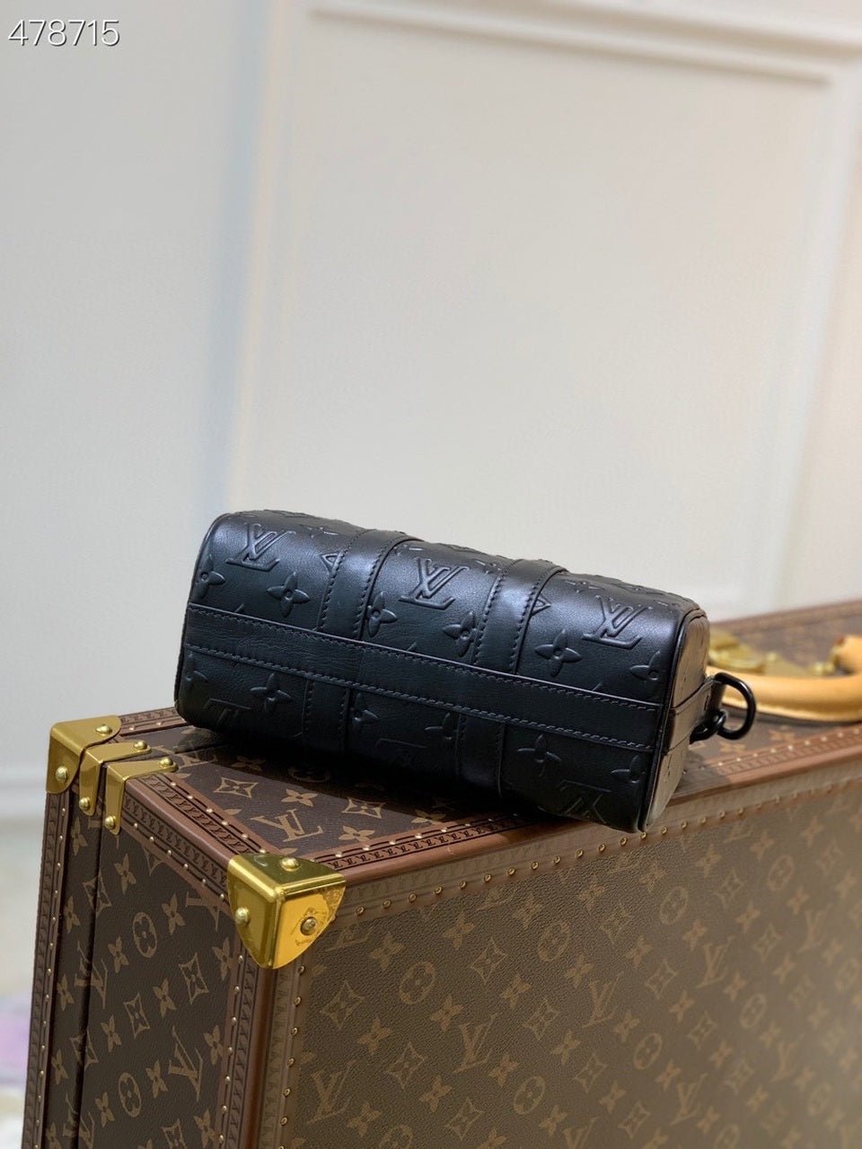 Louis Vuitton Keepall XS Bag 20cm Monogram Seal Cowhide Canvas Spring/Summer Collection M57961, Black
