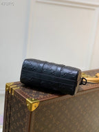 Louis Vuitton Keepall XS Bag 20cm Monogram Seal Cowhide Canvas Spring/Summer Collection M57961, Black