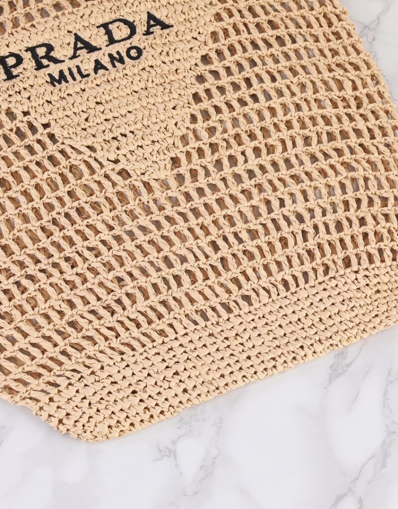 Prada Raffia Tote Bag Beige For Women 1BG424_2A2T_F0018_V_OOO – 20 Inches / 51 Cm