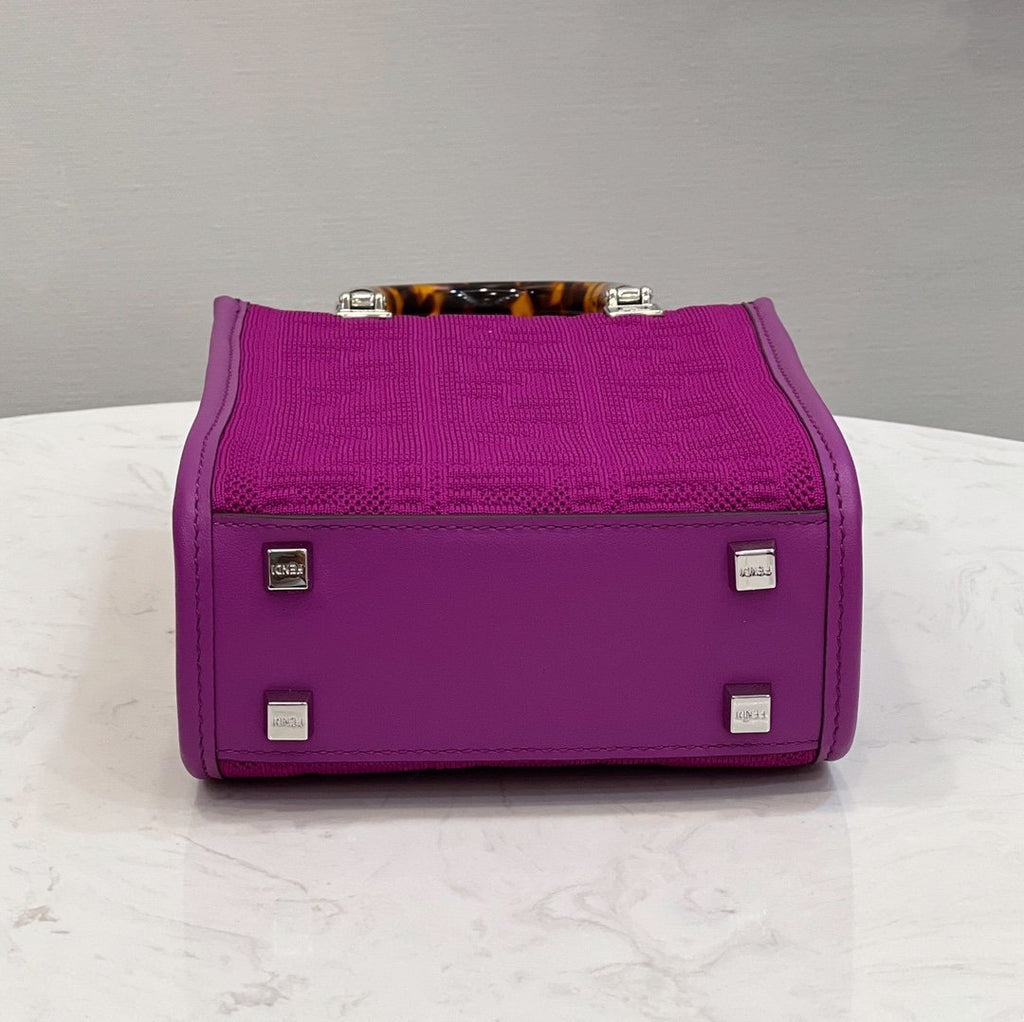 Fendi Mini Sunshine Shopper 18cm Purple