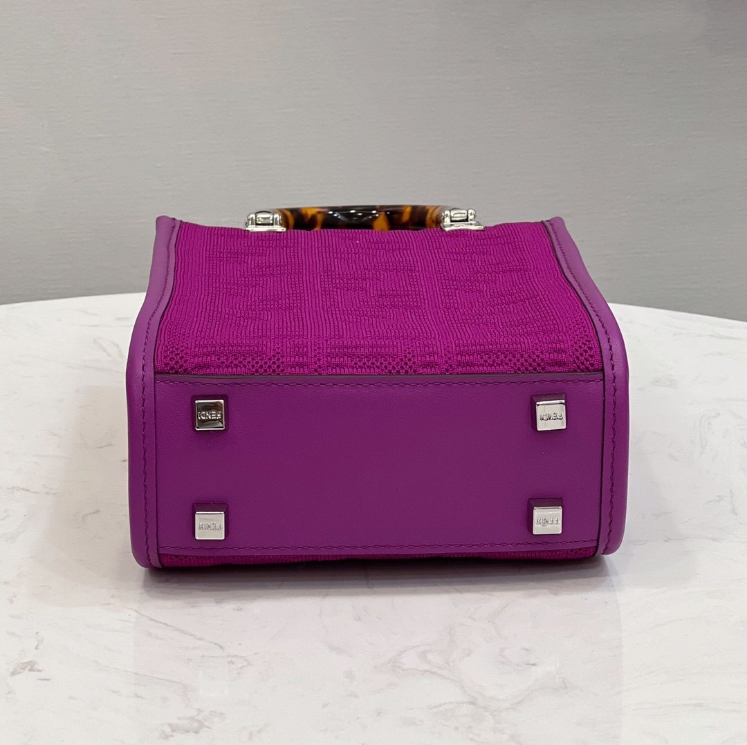 Fendi Mini Sunshine Shopper 18cm Purple