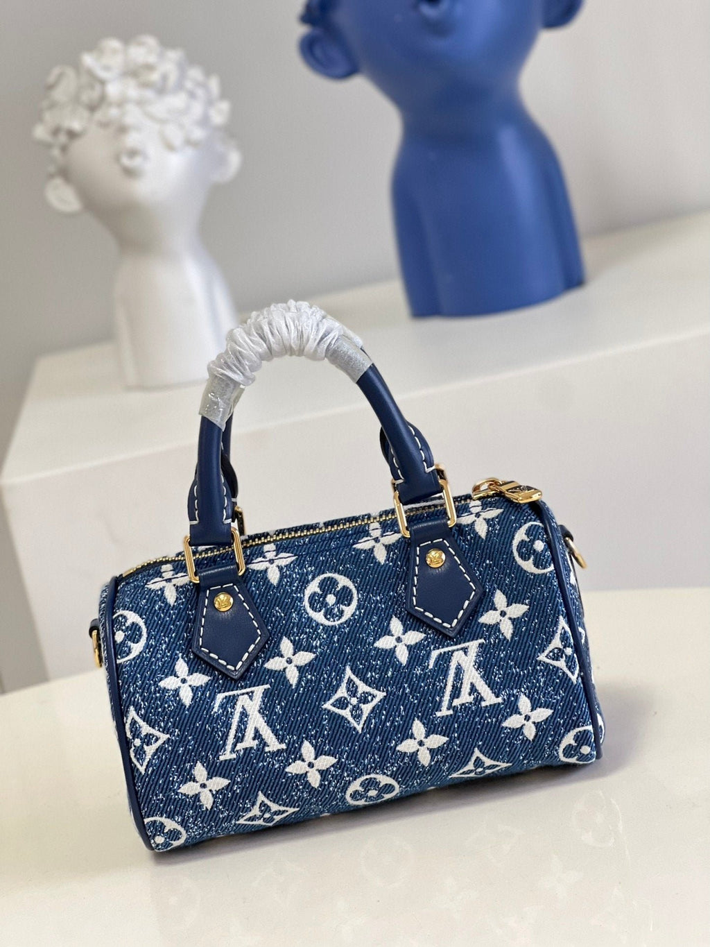 Louis Vuitton Nano Speedy in Monogram 16cm Blue