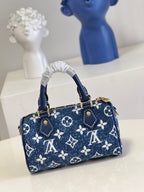 Louis Vuitton Nano Speedy in Monogram 16cm Blue