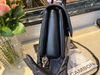 Chanel Classic Flap Bag Medal Hardware 25cm Black