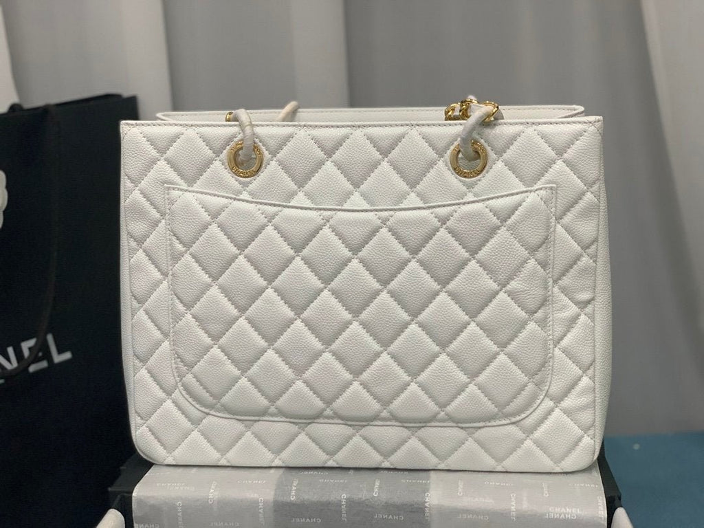 Chanel Tote Bag Spring Collection Gold Hardware 33cm White
