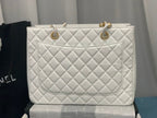 Chanel Tote Bag Spring Collection Gold Hardware 33cm White