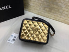 Chanel 21 22 Vanity Casebag 19cm Gold Toned