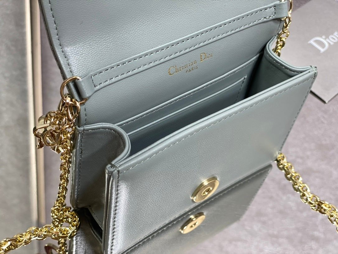 Christian Dior Grey Crossbody Bag 14cm