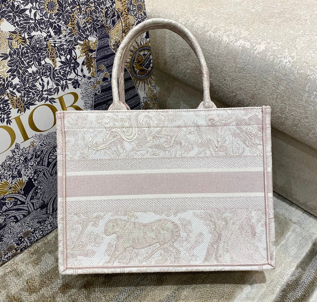 Christina Dior Medium Book Tote Bag 36cm Light Pink