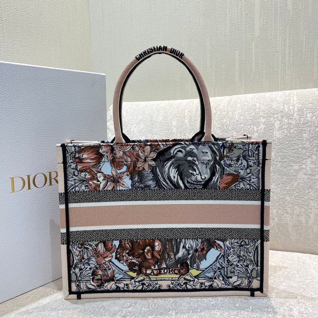 Christina Dior Medium Book Tote Bag 36cm Muticolor