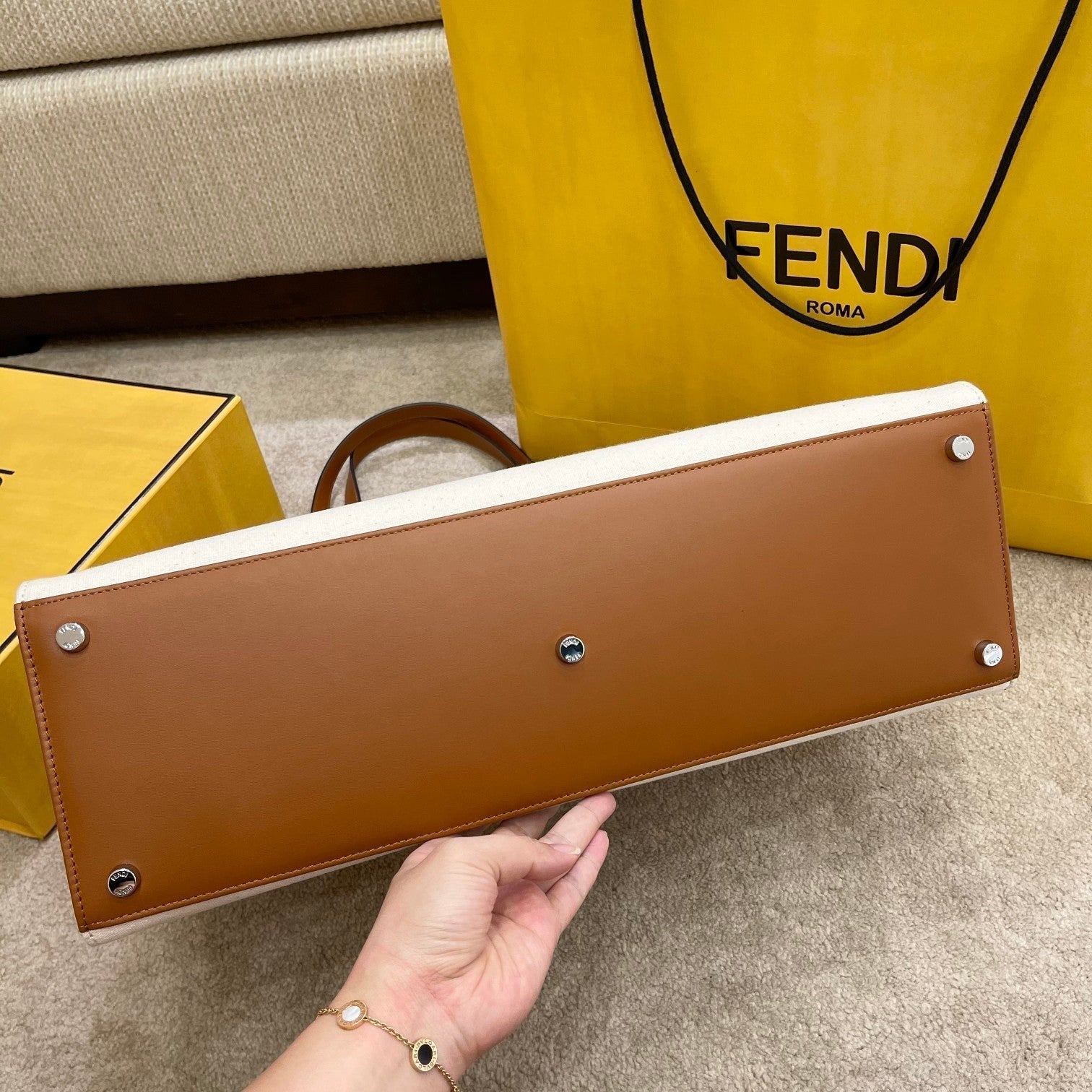 Fendi Cabas Toile 46cm