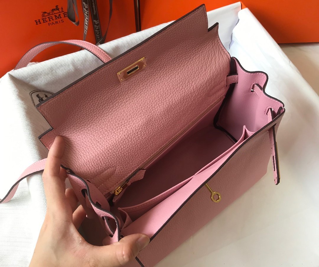 Hermes Kelly 28cm Bubblegum Pink Togo Bag For Women, Women’s Handbags, Shoulder Bags 11in/28cm