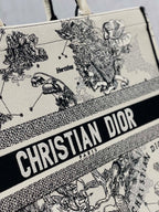 Christina Dior Book Tote Bag 41 cm Black/Beige